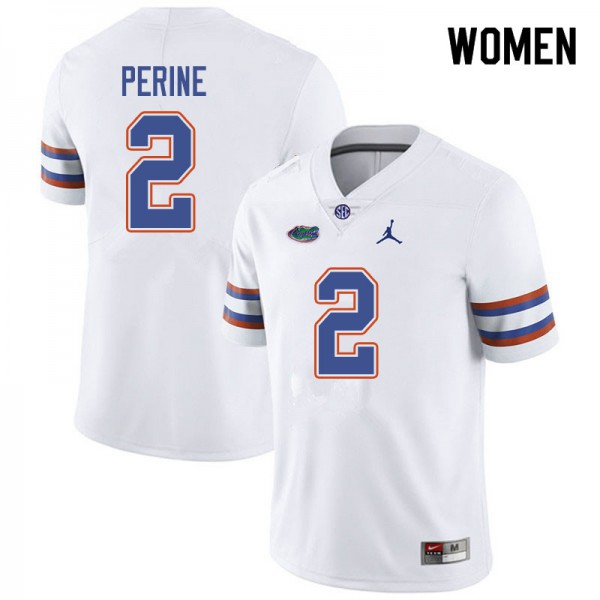 Jordan Brand Women #2 Lamical Perine Florida Gators College Football Jersey White